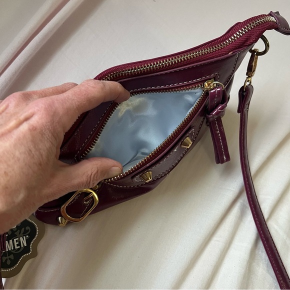 NWT Cocoa + Carmen plum crossbody/clutch 10x5.5 - Picture 6 of 7